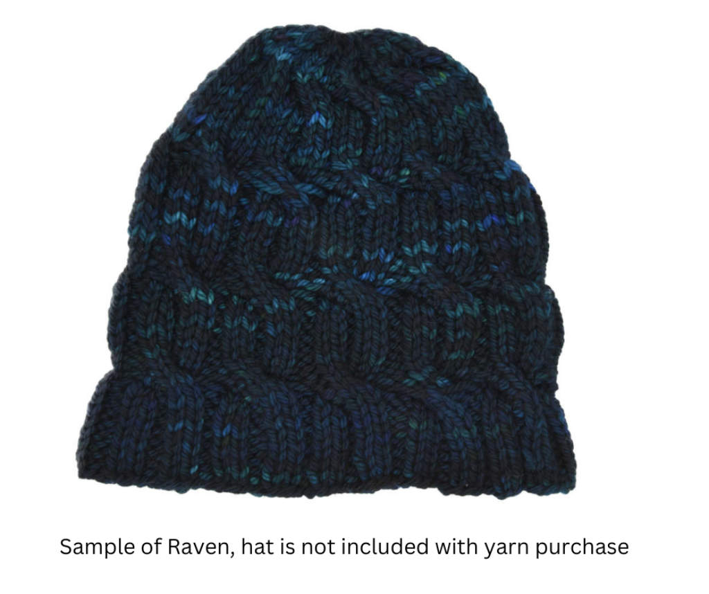 Barn Yarn Bulky Yarn Raven Cable Hat