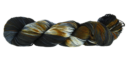 Barn-Yarn-Tabby-Cat-hand-dyed-yarn—twisted-hank-in-blended-black-toffee-gray-and-cream-tones-inspired-by-tabby-cat-stripes-with-rich-hand-dyed-texture.
