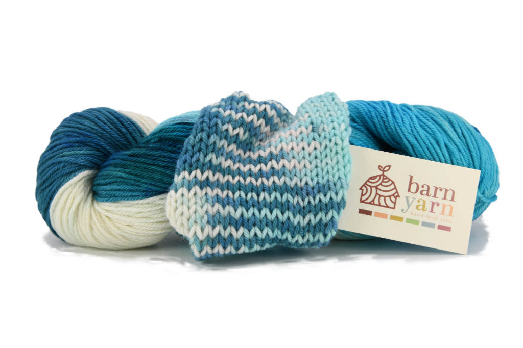 Barn Yarn Return to Forever Bliss Worsted Merino Wool Yarn Knit Sample