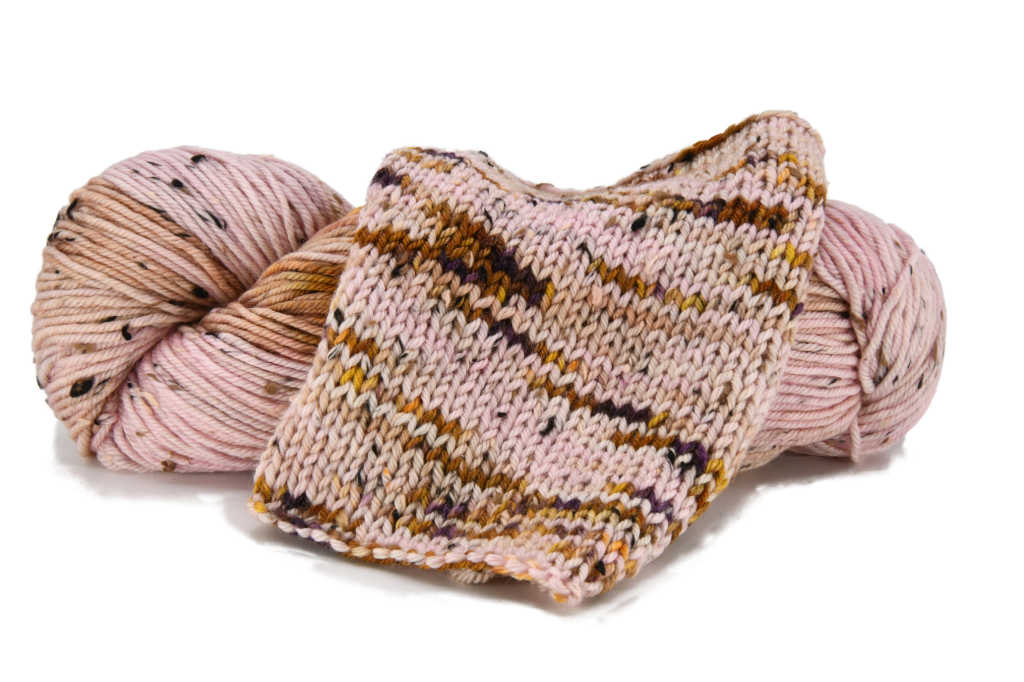 Barn Yarn Nougat Donegal Tweed DK Merino Wool Yarn Knit Sample