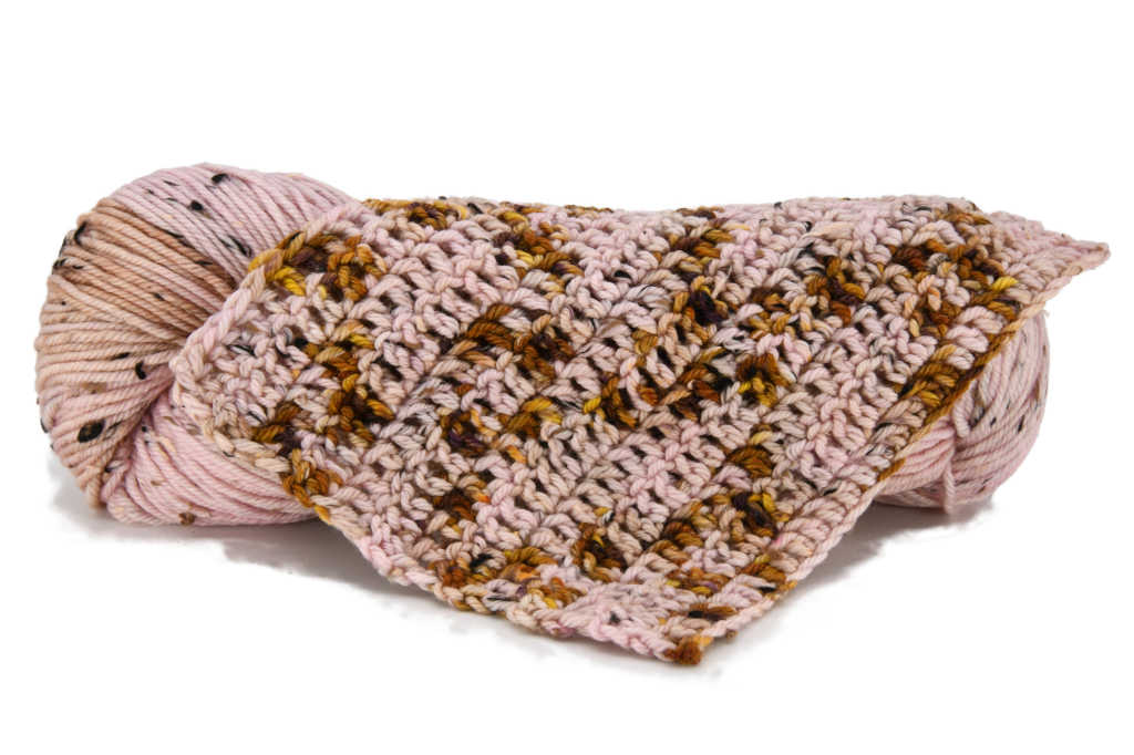 Barn Yarn Nougat Donegal Tweed DK Merino Wool Yarn Crochet Sample