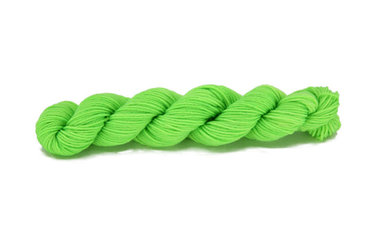 Barn Yarn Acid Green Mini Skein Fingering Yarn Merino Wool