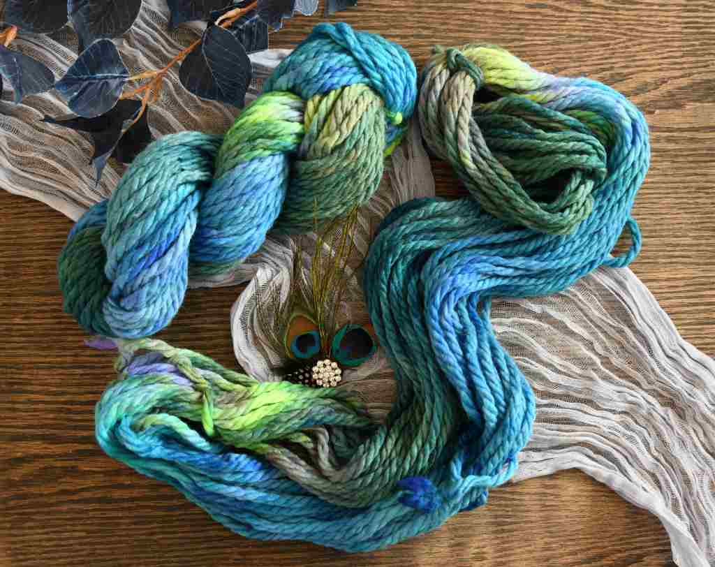 Barn Yarn Super Bulky Merino Wool Yarn Play the Peacock